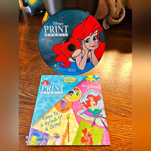 Disney THE LITTLE MERMAID Print Studio PC CD-ROM | Windows 95 | Vintage - Picture 1 of 8